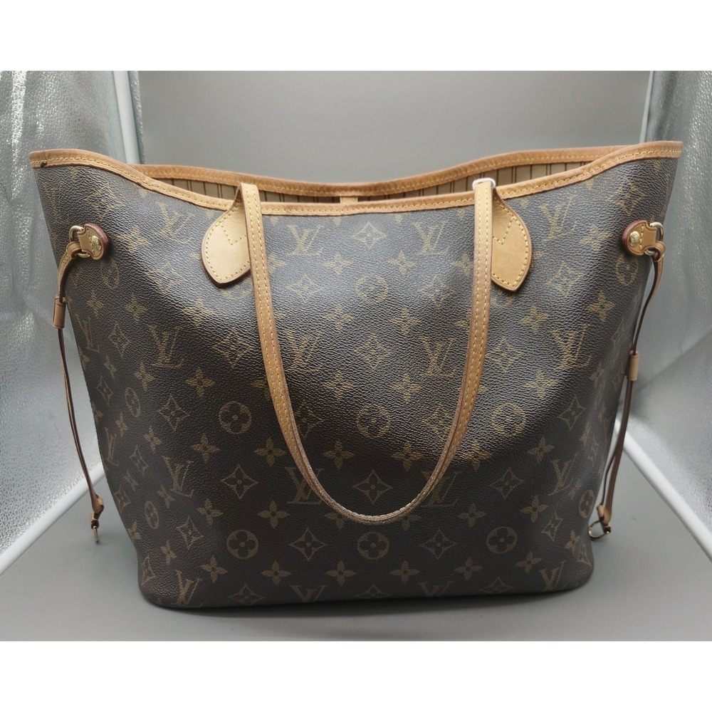 Louis Vuitton Neverfull MM Tote Brown Monogram Canvas Shoulder Bag